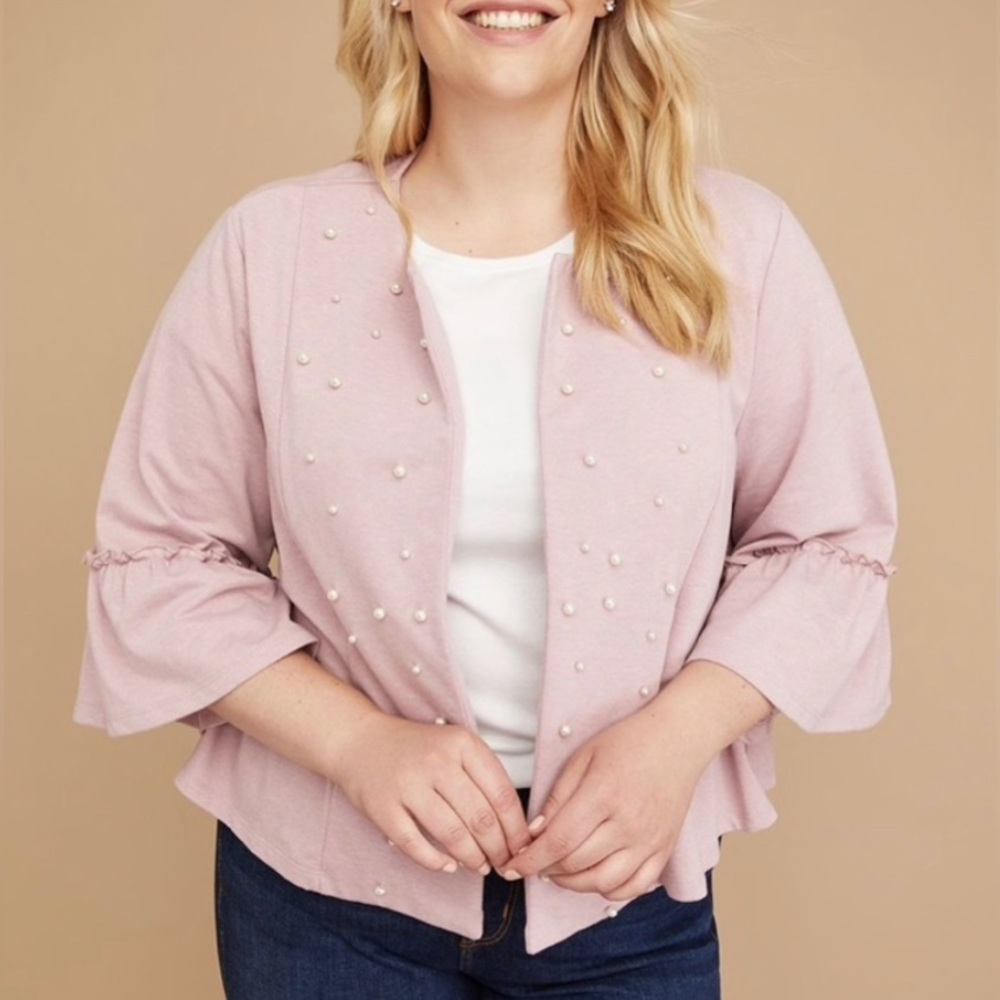 Host Pick💖Lane Bryant Pearl Peplum Cardi Blazer